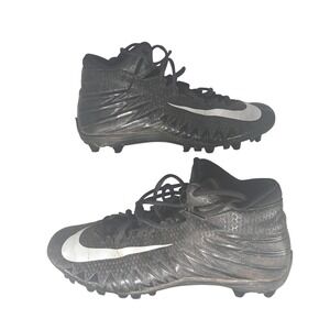 Nike Alpha Menace Elite 2 Black White Football Cleats Men's Size 10